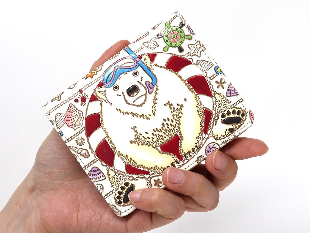 Seaside Bear Slim Billfold Wallet