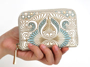 Rocaille (Blue) Zippered Coin Purse