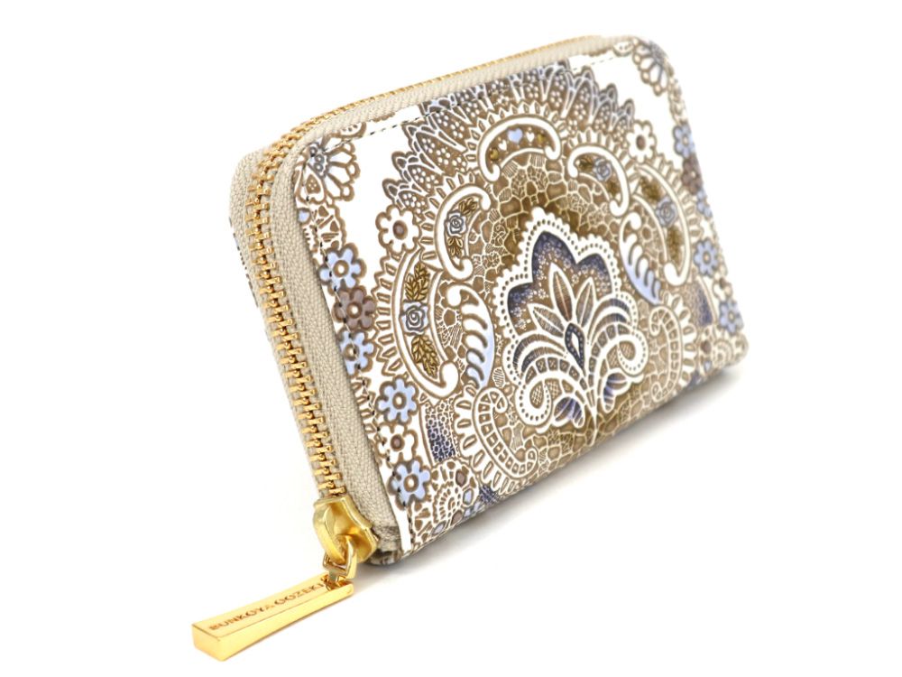 Antique lace (Blue) Zippered Coin Purse