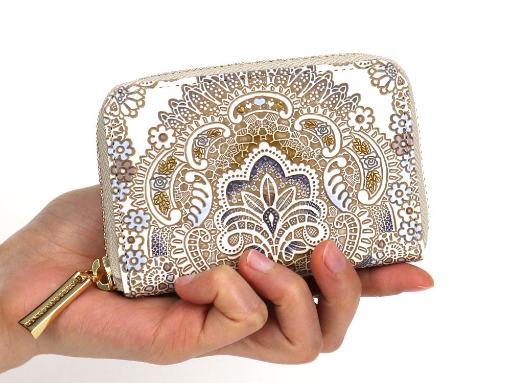 Antique lace (Blue) Zippered Coin Purse