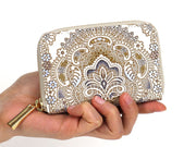 Antique lace (Blue) Zippered Coin Purse