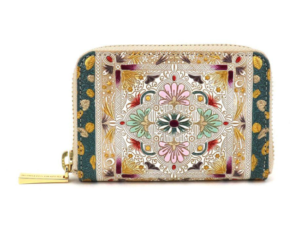 Golden Tapestry Zippered Coin Purse