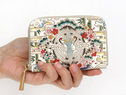 Facing Cranes Pouch Zippered Coin Purse