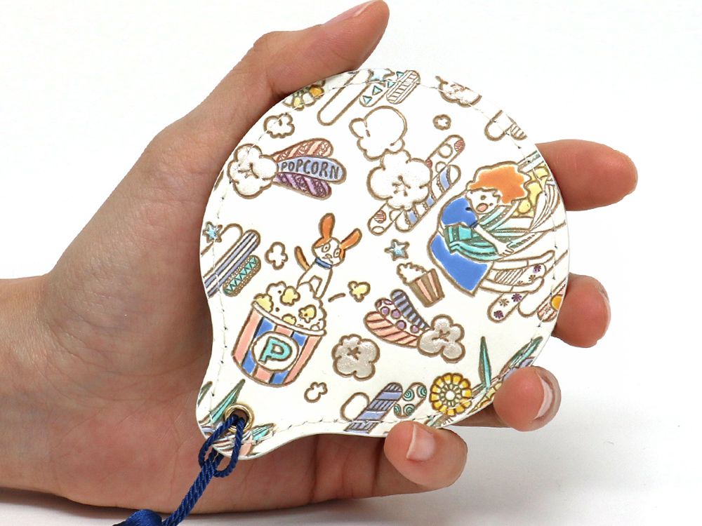 Popcorn Girl (Pastel colors) Hand Mirror