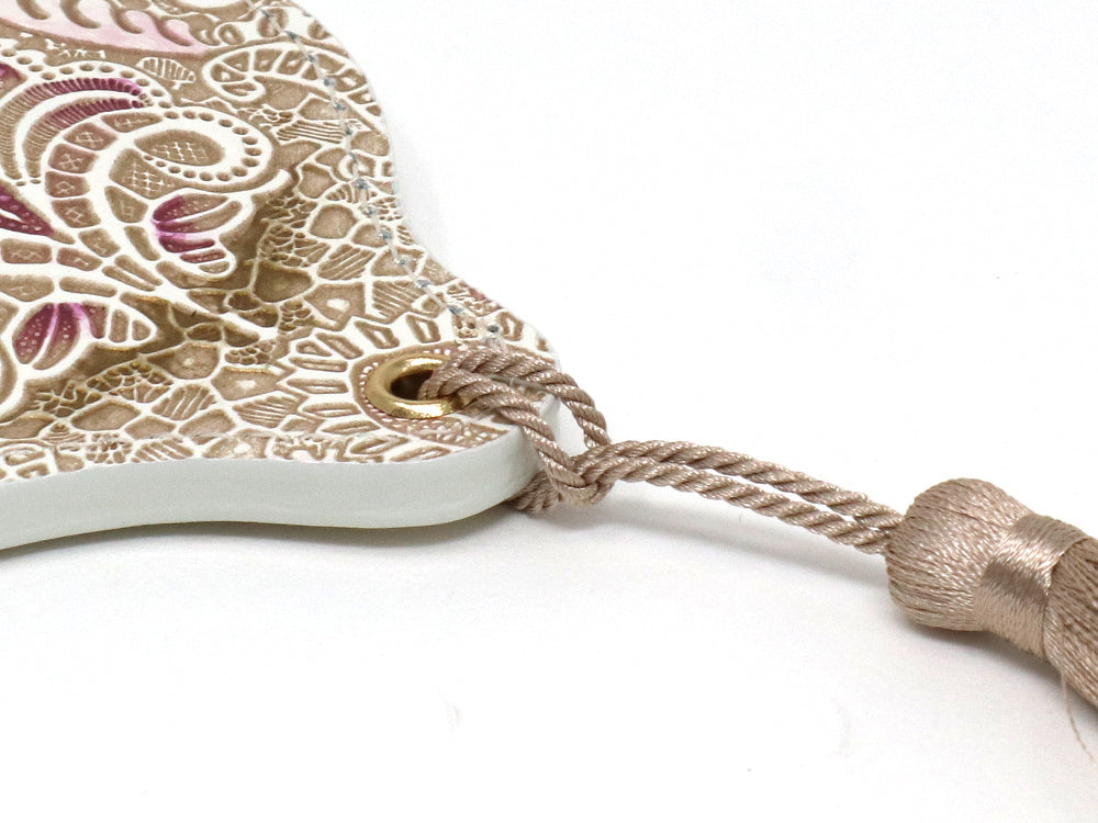 Antique Lace (Pink) Hand Mirror