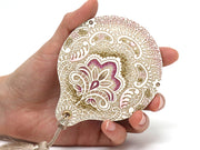 Antique Lace (Pink) Hand Mirror