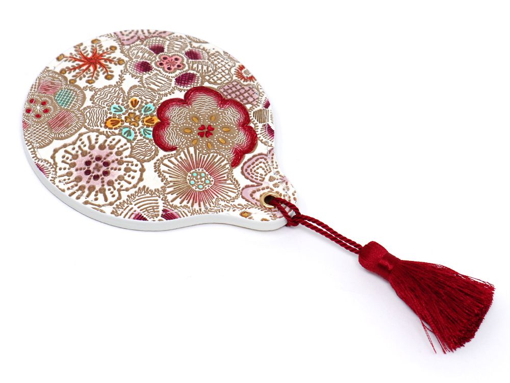 Spring Bloom (Red) Hand Mirror