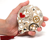 Gears Of Time (Red-Black) Hand Mirror