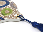 Umbrella Chrysanthemums (Shimmering Blue) Hand Mirror