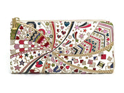 Glossy Hearts L-shaped Long Wallet