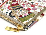 Glossy Hearts L-shaped Long Wallet