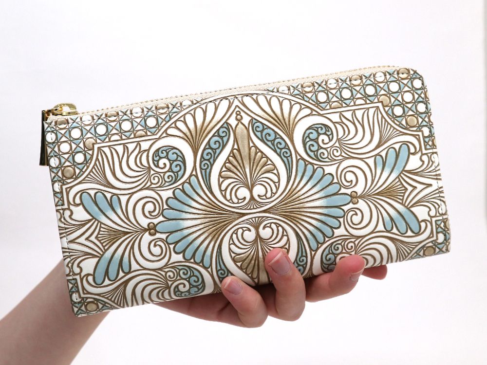 Rocaille (Blue) L-shaped Long Wallet