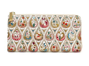Flowers and Cats (Rose) L-shaped Long Wallet