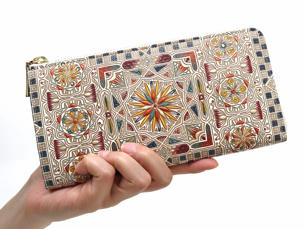 Carreau (Bronze) L-shaped Long Wallet