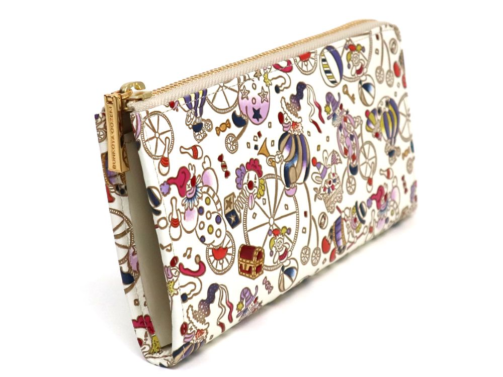 Pierrot (Purple) L-shaped Long Wallet