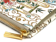 Facing Cranes L-shaped Long Wallet