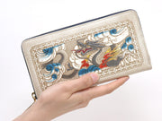 Dragon (Gray) Zippered Long Wallet