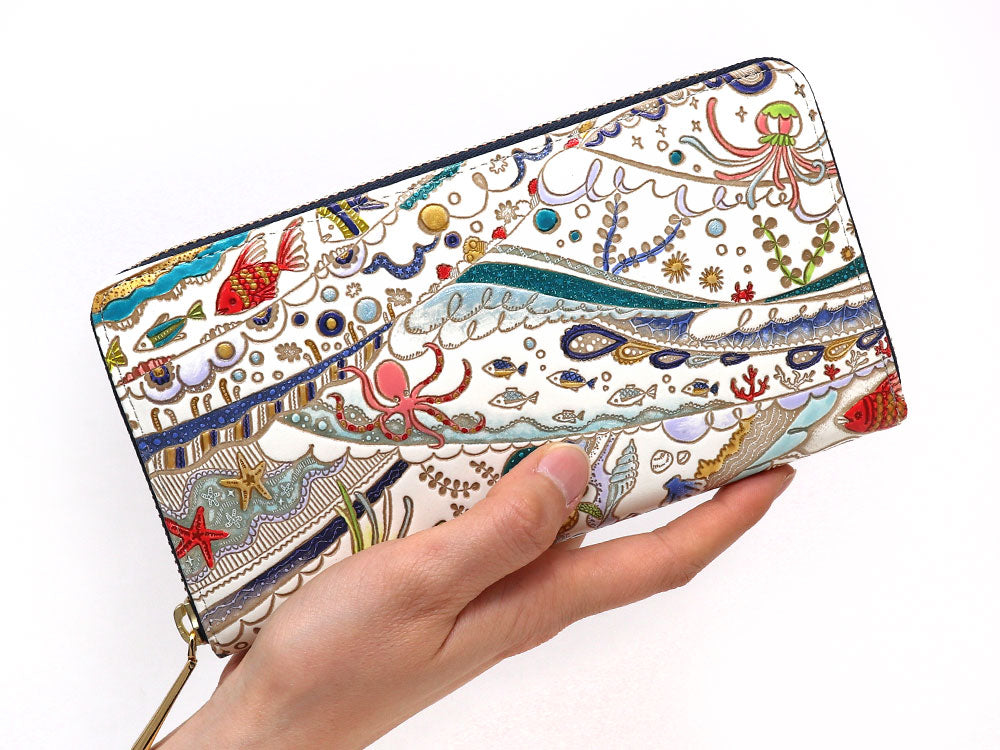 Ocean Zippered Long Wallet