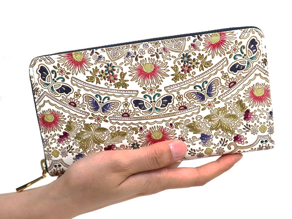 Mo Li Hua - Jasmine Flower (Pink) Zippered Long Wallet
