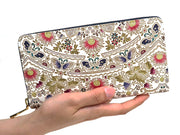 Mo Li Hua - Jasmine Flower (Pink) Zippered Long Wallet