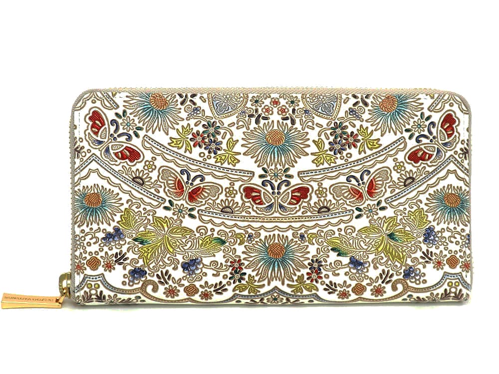 Mo Li Hua - Jasmine Flower (Blue) Zippered Long Wallet