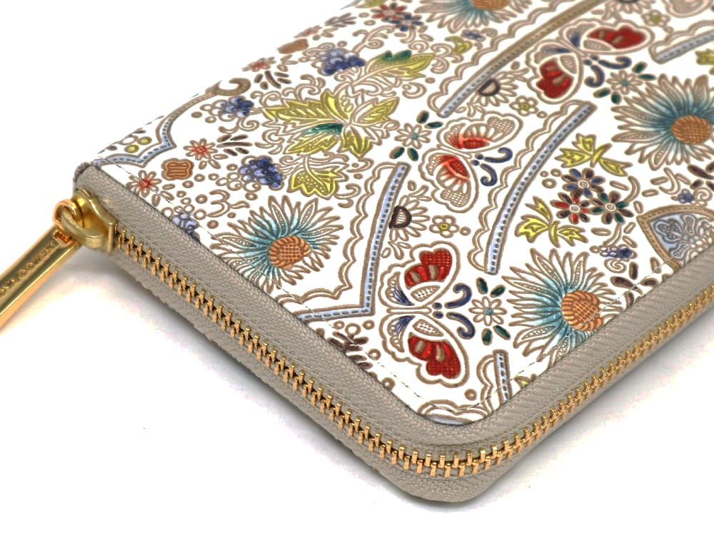 Mo Li Hua - Jasmine Flower (Blue) Zippered Long Wallet