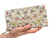 Mo Li Hua - Jasmine Flower (Blue) Zippered Long Wallet