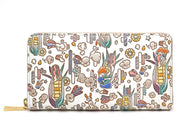 Popcorn Girl (Pastel colors) Zippered Long Wallet