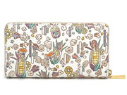 Popcorn Girl (Pastel colors) Zippered Long Wallet