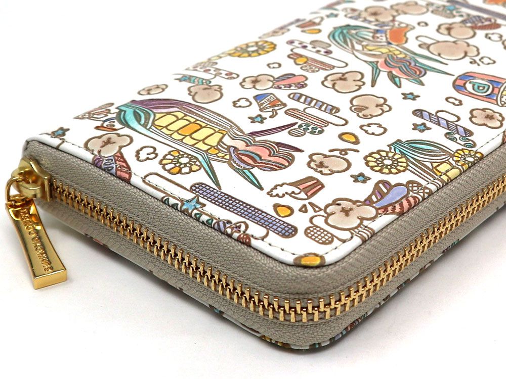 Popcorn Girl (Pastel colors) Zippered Long Wallet