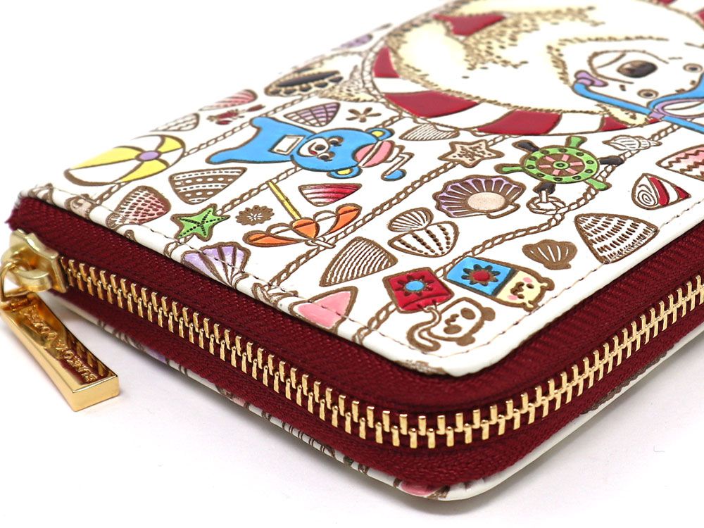 Seaside Bear Zippered Long Wallet