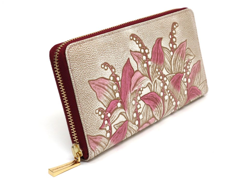 SUZURAN - Lily of the Valley (Pink) Zippered Long Wallet