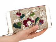 Wild Grapes Zippered Long Wallet