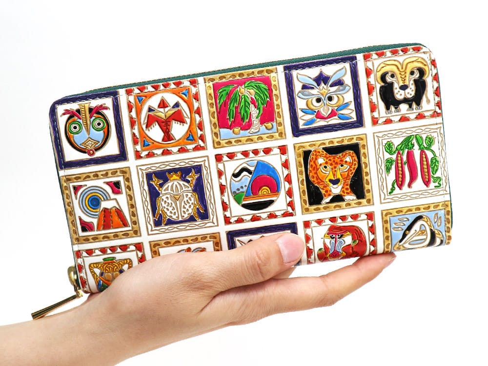 Africa Zippered Long Wallet