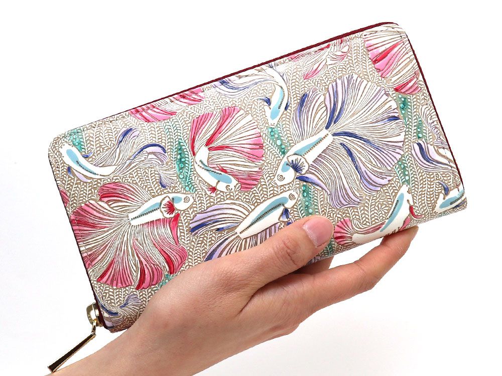 Betta (Purple) Zippered Long Wallet