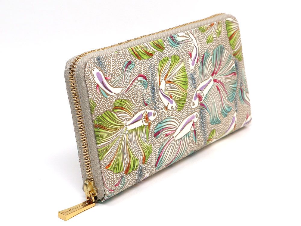 Betta (Green) Zippered Long Wallet
