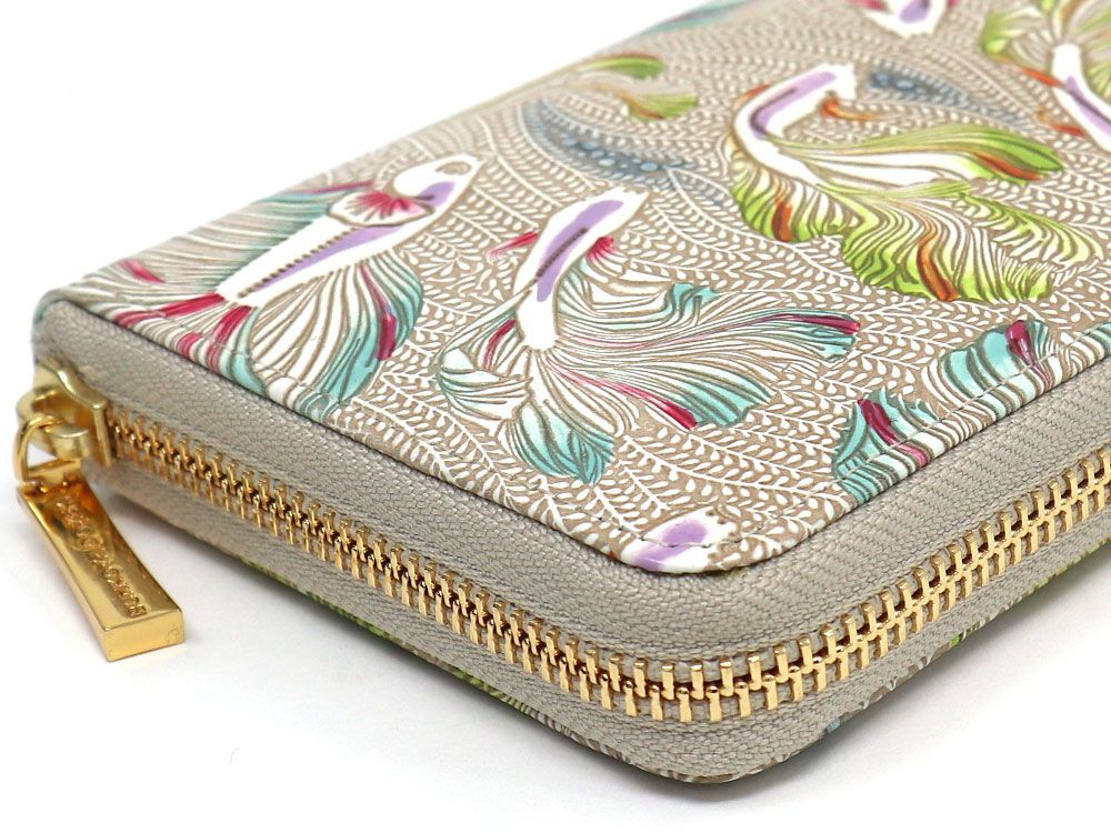 Betta (Green) Zippered Long Wallet