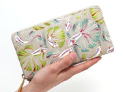 Betta (Green) Zippered Long Wallet