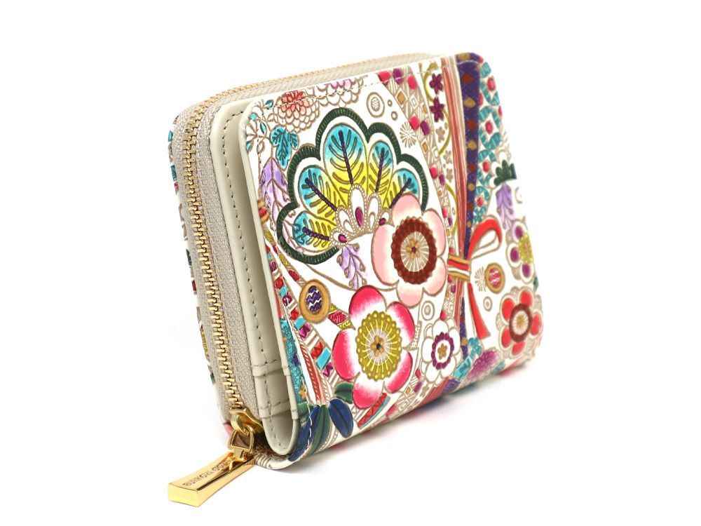 Noshi Ribbons Zip Around Bi-Fold Wallet
