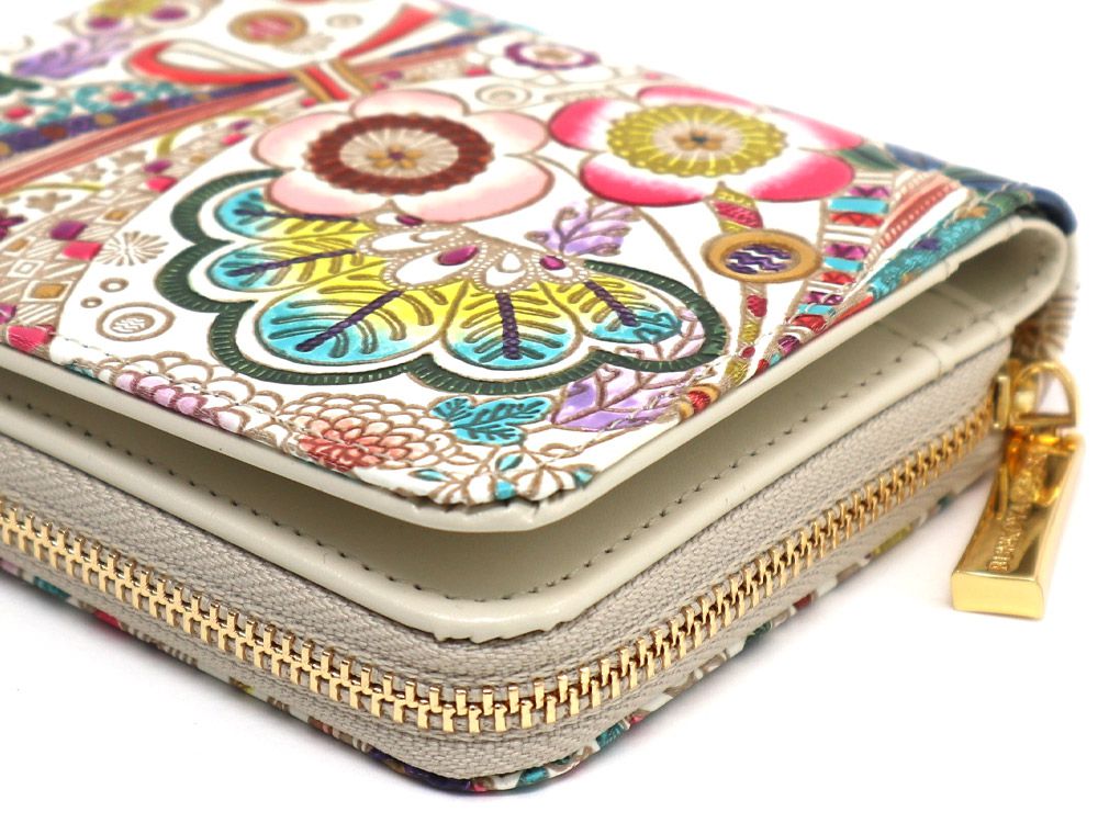 Noshi Ribbons Zip Around Bi-Fold Wallet