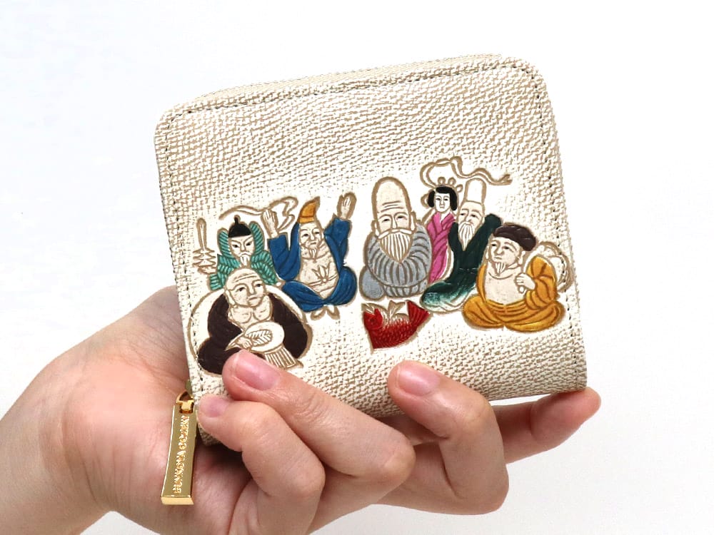 SHICHIFUKUJIN - Seven Lucky Gods Zip Around Bi-Fold Wallet