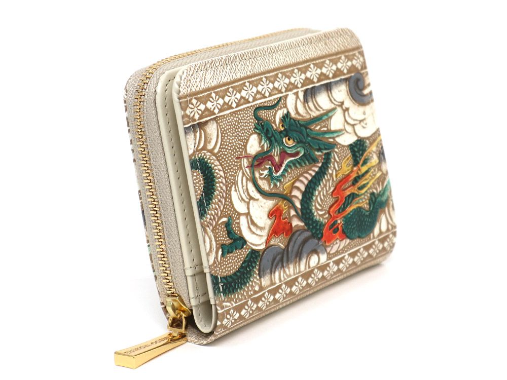 Dragon (Green) Zip Around Bi-Fold Wallet