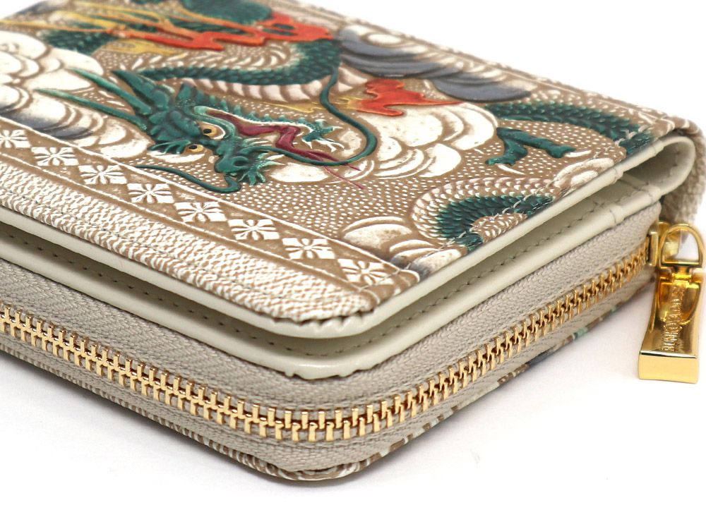 Dragon (Green) Zip Around Bi-Fold Wallet