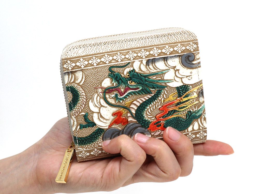 Dragon (Green) Zip Around Bi-Fold Wallet