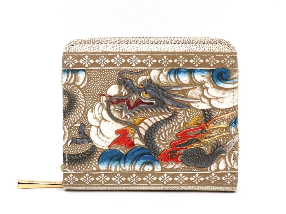 Dragon (Gray) Zip Around Bi-Fold Wallet