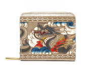 Dragon (Gray) Zip Around Bi-Fold Wallet