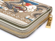 Dragon (Gray) Zip Around Bi-Fold Wallet