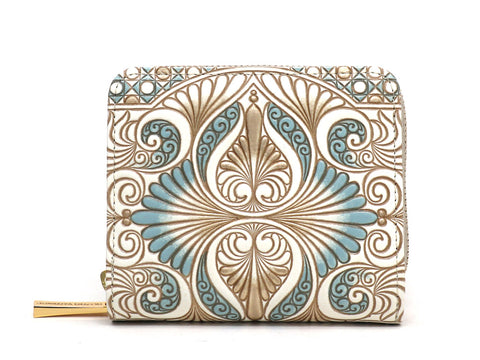 Rocaille (Blue) Zip Around Bi-Fold Wallet