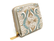 Rocaille (Blue) Zip Around Bi-Fold Wallet