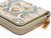 Rocaille (Blue) Zip Around Bi-Fold Wallet